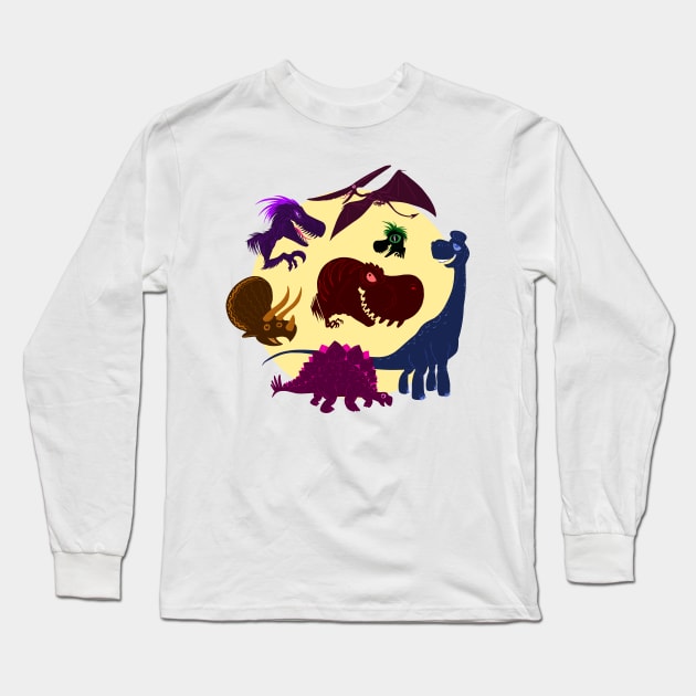 Dinosaurs Long Sleeve T-Shirt by Lines